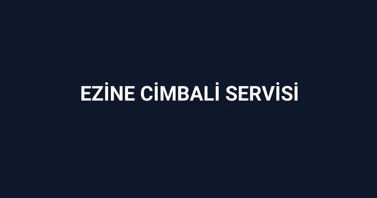 Ezine Cimbali Servisi